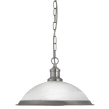 Bistro Single Industrial Satin Silver Pendant