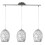 Searchlight 3 Light Chrome Pendant With White Silver Mosaic Glass 1