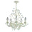 Searchlight 5 Light Shabby Chic Pendant, Cream/Clear Crystal 1
