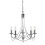 Searchlight 5 Arm Satin Silver Finished Chandelier Wrought Iron 1