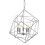 Searchlight 5 Light Pendant Geometric Cube Frame Chrome 1
