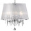 Searchlight Chrome 5 Light Pendant With White Viole Shade 1
