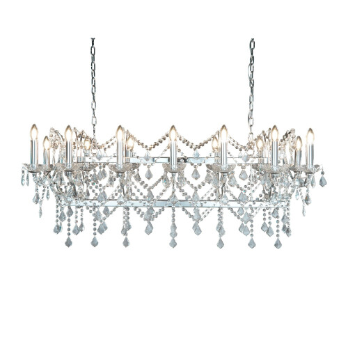 Searchlight 14 Light Pendant Bar Clear Crystal Chrome