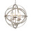 Searchlight 4 Light Cage Frame Orb Pendant Satin Silver 1