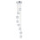 Searchlight LED 8 Light Multi-Drop Clear Glass Shades Chrome 1