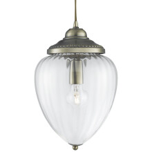 Traditional Chrome Cable Pendant With Optic Glass