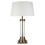 Searchlight Glass Column And Antique Brass Base Bedside Table Lamp Desk Light Cream Shade 1