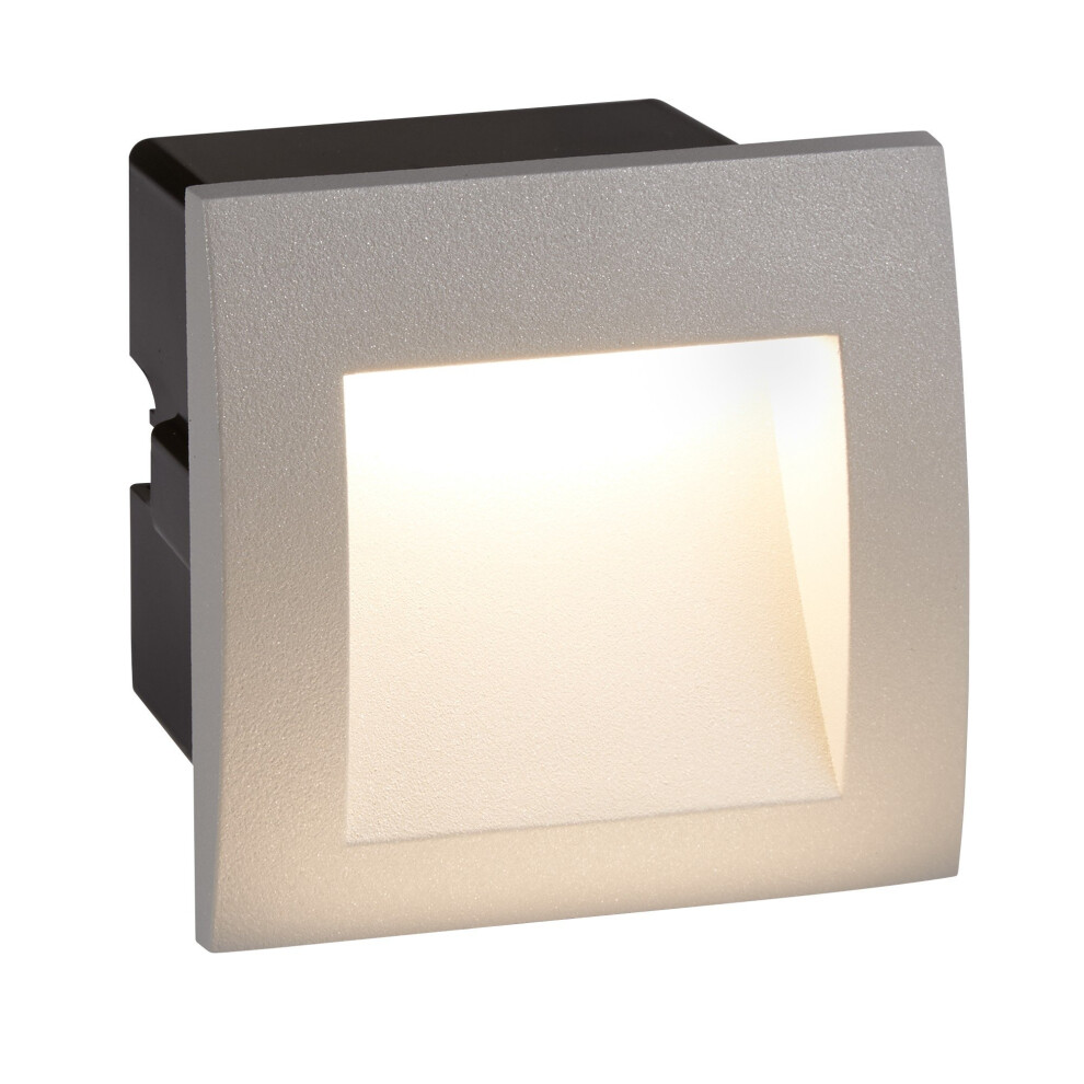 LED Indoor & Outdoor Recessed Square Light In Grey