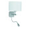 Searchlight Bedside Reading Wall Light With White Shade And Led Flexi Arm 1