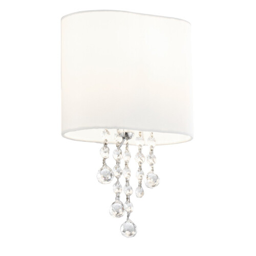 Searchlight 1 Arm Switched Modern Wall Light With White Oval Shade