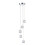 Searchlight LED 5 Light Multi-Drop Clear Glass Shades Chrome 1