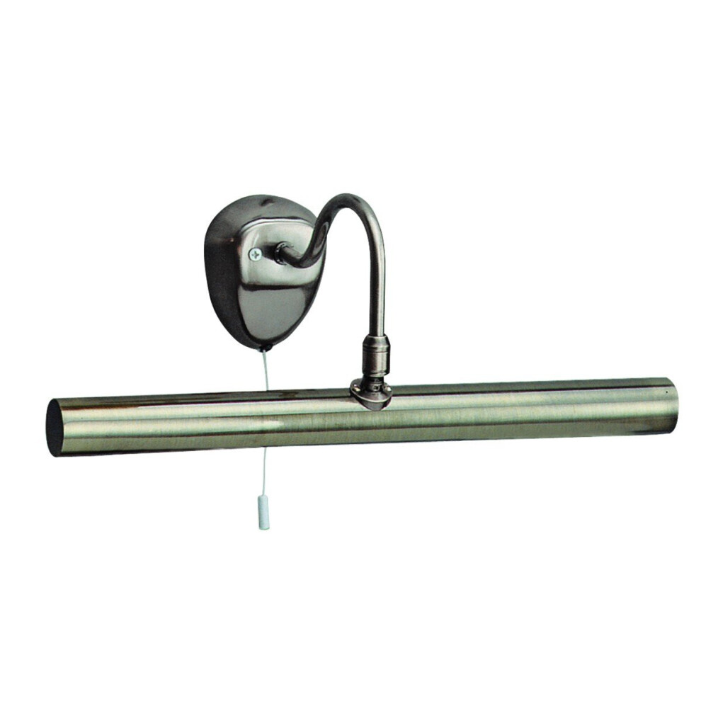 Traditional Antique Brass Picture Light With Pull Cord Switch