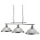 Searchlight Bistro 3 Light Industrial Satin Silver Bar Pendant 1