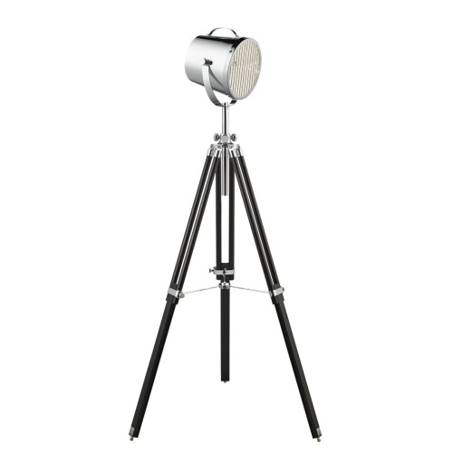 Searchlight Modern Tripod Stage Floor Lamp Chrome And Black Base