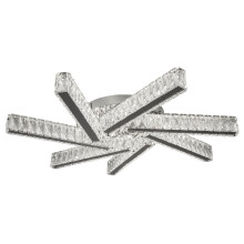 7 Light LED Ceiling Flush Clear Crystal Chrome