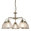 Searchlight 5 Light Pendant Ceiling Light Bistro Antique Brass Holophane Glass E27 Dimmable 1