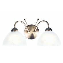 Traditional Double Wall Light With Alabaster Glass