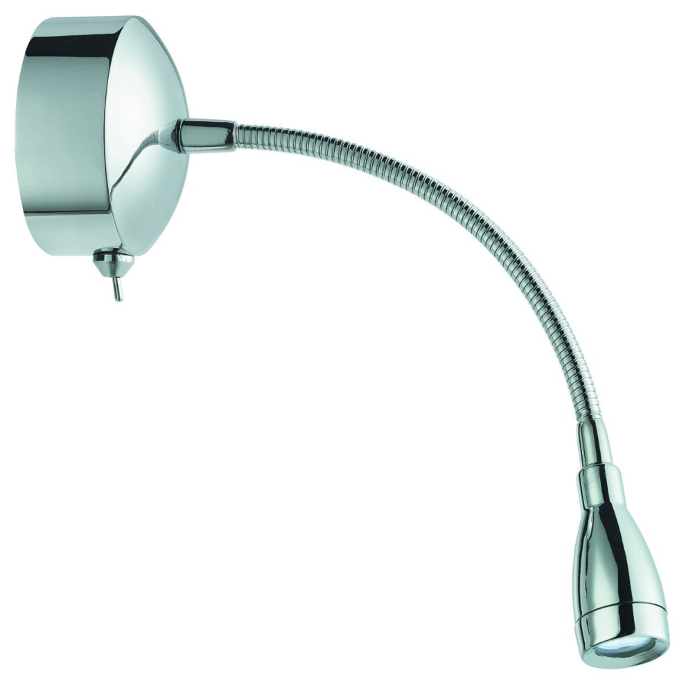 Searchlight 6 LED Lights Chrome Flexible Adjustable Wall Hallway Picture Light