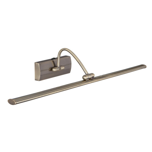 Searchlight Led Picture Wall Light 3W In Antique Brass With Rocker Switch