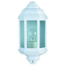 Traditional Outdoor Half Round Wall Light Lantern. Cast Aluminium
