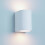 Searchlight White Curved Cylinder Plaster Wall Light G 1