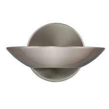LED Uplight Wall Bracket Satin Silver Frosted Glass
