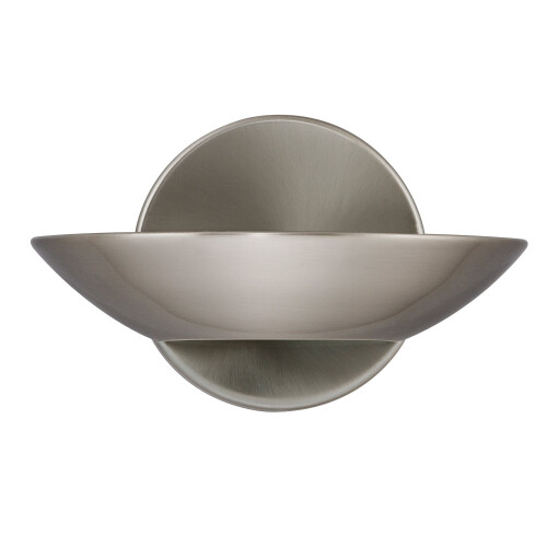 Searchlight LED Uplight Wall Bracket Satin Silver Frosted Glass