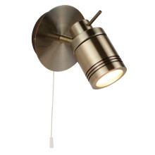 1 Light IP44 Bathroom Spot Wall Bracket Antique Brass