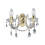 Searchlight 2 Light Polished Brass Wall Light With Crystal 1