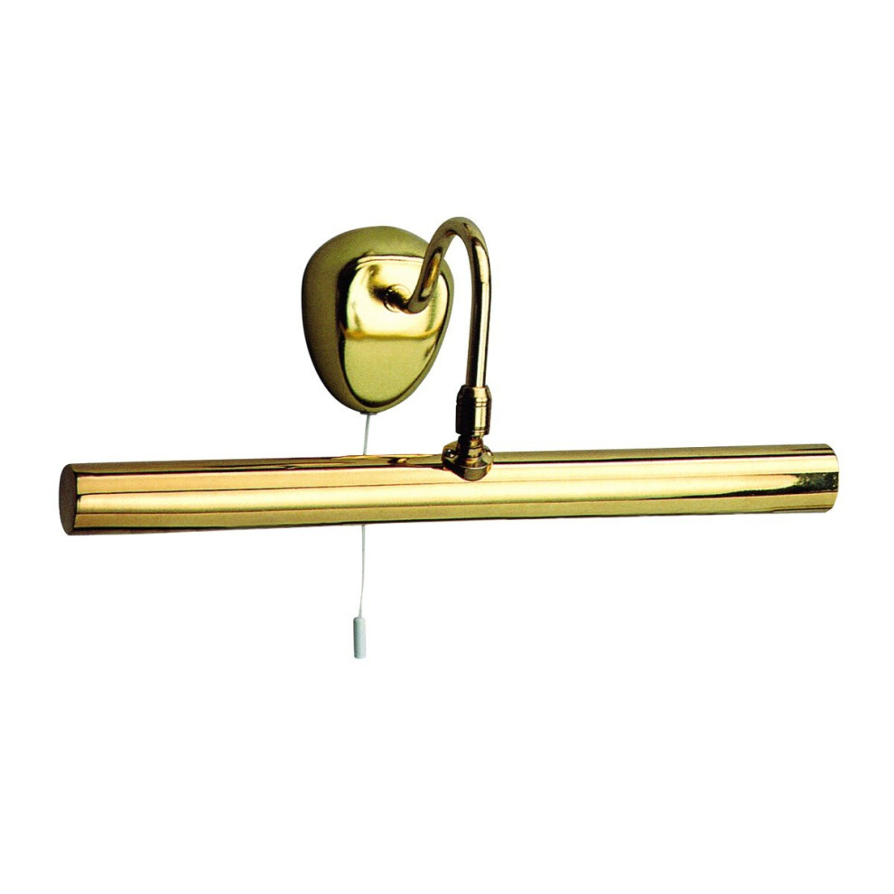 Traditional Polished Brass Picture Light With Pull Cord Switch