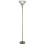 Searchlight Antique Brass Scroll Floor Stand And Frosted Glass 1