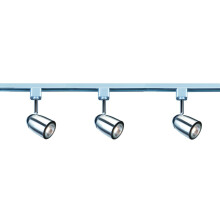 Domed Conical Head Satin Silver Track Spotlight