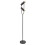 Searchlight 2 Light Cylinder Shade Floor Lamp In Matt Black 1