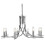 Searchlight 8 Light Twisted Ceiling Pendant With Clear Glass Sconces 1