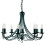 Searchlight 8 Arm Matt Black Finished Chandelier Wrought Iron 1