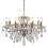 Searchlight 8 Light Chandelier Antique Brass Clear Crystal Drops 1