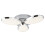 Searchlight 3 Light LED Ceiling Flush Chrome Ice Effect Shade 1
