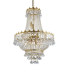 9 Light 52cm Gold Plated Crystal Chandelier