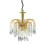 Searchlight 3 Light Gold Plated Waterfall Crystal Chandelier 1