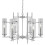 Searchlight Modern Chrome Ceiling Pendant With Clear Cylinder Glass 1