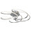 Searchlight 5 Light LED Swirl Ceiling Flush Chrome 1