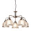 Searchlight 5 Light Ceiling Satin Silver Halophane Glass 1
