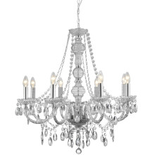 8 Light Traditional Style Chandelier In Clear Acrylic
