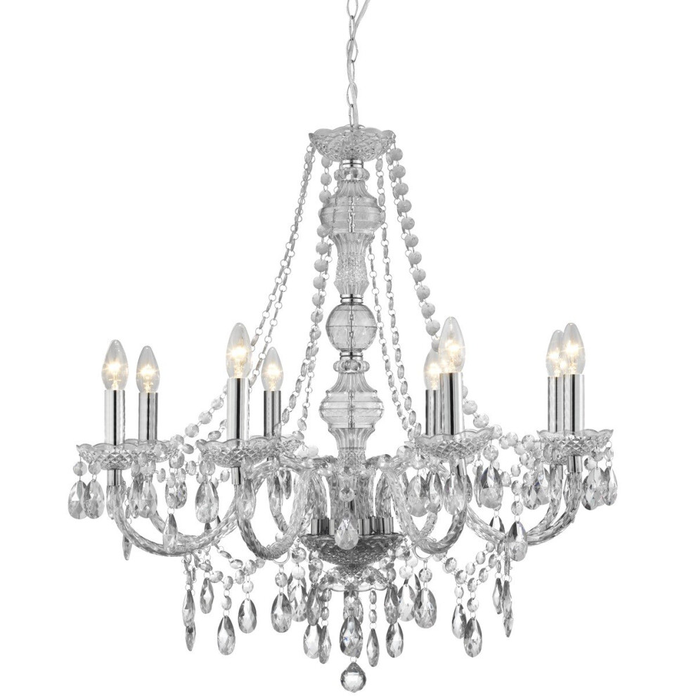 Search 8 Traditional Style Chandelier In Clear Acrylic Light