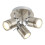 Searchlight 3 Light IP44 Bathroom Spot Plate Satin Silver 1