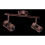 Searchlight BUBBLES EFFECT IP44 LED 2 LIGHT SPOT BAR - CHROME & ACRYLIC SHADE 1