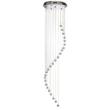 Chrome Spiral Fitting Crystal Balls and Chain