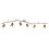 Searchlight 6 Light IP44 Bathroom Spot Split-Bar Antique Brass 1