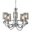 Searchlight 5 Light Ceiling Chrome Black Braided Cable Smoked Glass 1