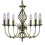Searchlight Traditional Antique Brass 6 Light Chain Pendant 1